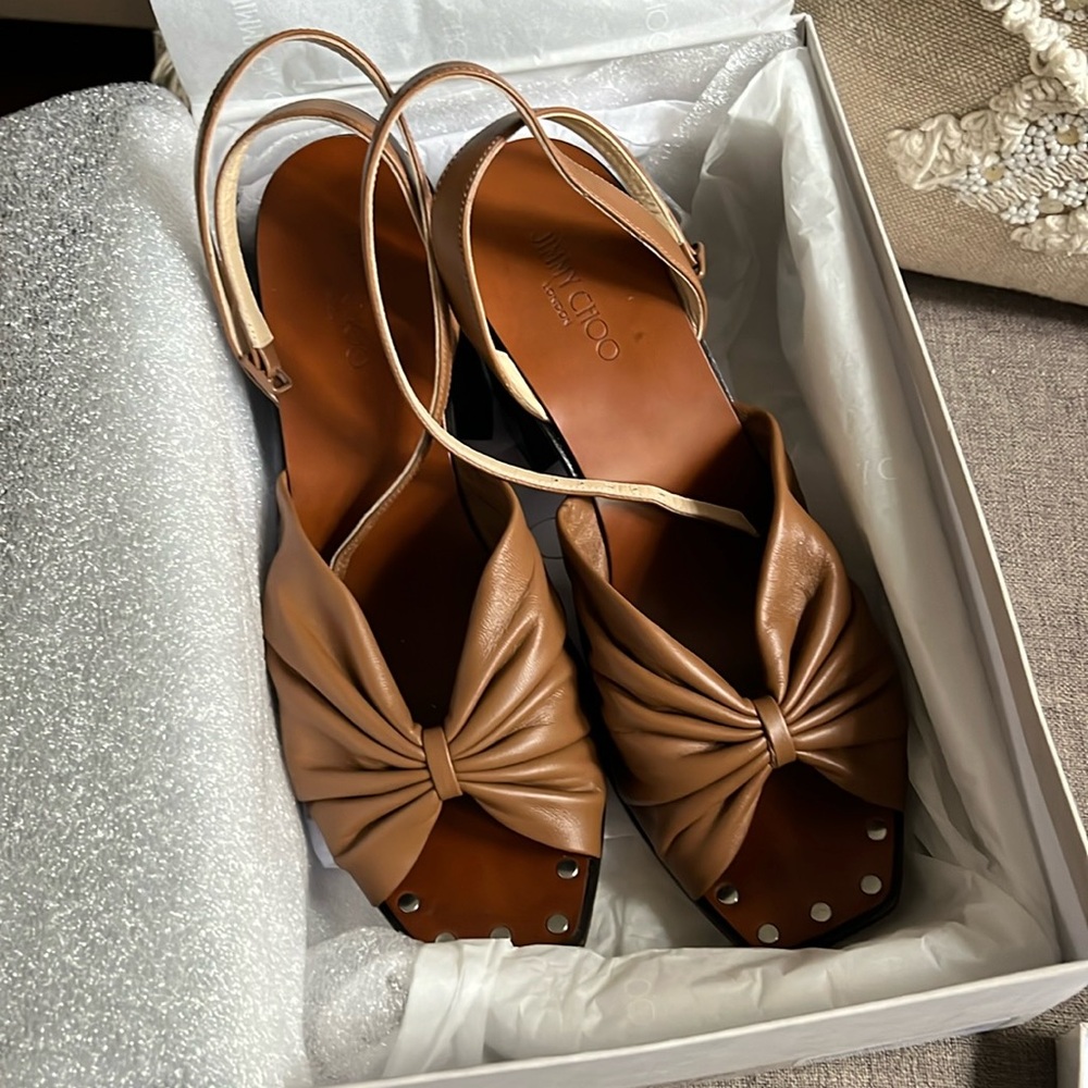 Jimmy Choo Jasie: ankle strap leather heeled sandals - Picture 2 of 6